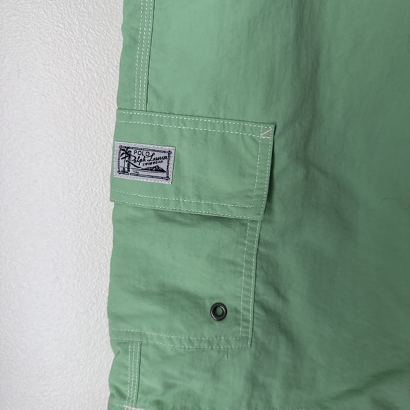 Vintage Polo Ralph Lauren 8" Swim Trunks Shorts Mens XL Green Lined Beach NWT - Picture 3 of 13